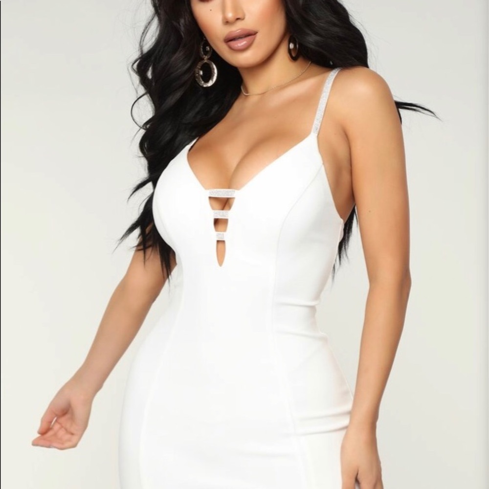 White Fahion Nova Dress